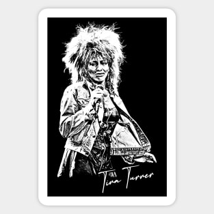 Tina Turner / 80s Style Retro Fan Art Design Sticker